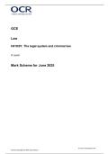 OCR A LEVEL 2025 LAW Paper 1 MS &plus; free study guide at end