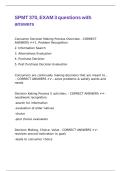 SPMT 370&comma; EXAM 3 questions with answers