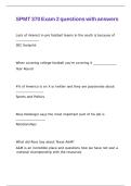 SPMT 370 Exam 2 questions with answers