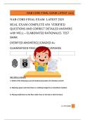 NAB CORE FINAL EXAM  LATEST 2025   REAL EXAM COMPLETE 450  VERIFIED  QUESTIONS AND CORRECT DETAILED ANSWERS  with WELL &ndash; ELABORATED RATIONALES  TEST  BANK   &lpar;VERIFIED ANSWERS&rpar; &vert; GRADED A&plus;   GUARANTEED PASS UPDATED VERSION 