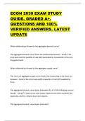 ECON 2030 EXAM STUDY  GUIDE&period; GRADED A&plus;&period;  QUESTIONS AND 100&percnt;  VERIFIED ANSWERS&period; LATEST  UPDATE 