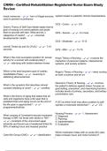 CRRN Exam Study Guide &ndash; Certified Rehabilitation Registered Nurse Review with Key Concepts&comma; Neuro&comma; SCI & Practice Questions