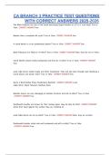 CA BRANCH 3 PRACTICE TEST QUESTIONS WITH CORRECT ANSWERS 2025-2026