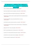 CA BRANCH 2 OPERATOR &lpar;GROUP 7&rpar; QUESTIONS WITH CORRECT ANSWERS 2025-2026