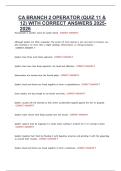 CA BRANCH 2 OPERATOR &lpar;QUIZ 11 & 12&rpar; WITH CORRECT ANSWERS 2025-2026&period;