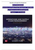 Solution Manual For Operations and Supply Chain Management&comma; 16th Edition by F&period; Robert Jacobs and Richard Chase&comma; Verified Chapters 1 - 22 Latest Version Update