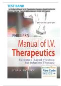 Test Bank - for Phillips's Manual of I&period;V&period; Therapeutics&colon; Evidence-Based Practice for Infusion Therapy Seventh Edition &lpar;Gorski&comma; 2018&rpar; &comma; All Chapters