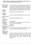 Medical Office Procedures - Final Exam Review Questions With All Correct Answers 2025&vert;2026 Latest Update&excl;&excl;