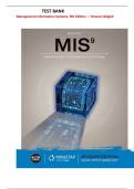 TEST BANK &mdash; Management Information Systems&comma; 9th Edition &mdash; Hossein Bidgoli &vert; All Chapters 