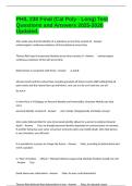 PHIL 230 Final &lpar;Cal Poly - Long&rpar; Test Questions and Answers 2025-2026 Updated&period;