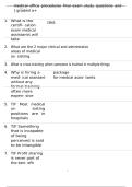 medical office procedures final exam study questions and verified answer&vert; graded a&plus;