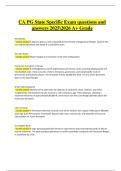 California PG State Specific Exam &vert; Verified Questions & Correct Detailed Answers &vert; Latest A&plus; Grade &vert; 2025&sol;2026 Edition