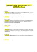 California PG State Specific Exam &vert; Verified Questions & Correct Detailed Answers &vert; Latest A&plus; Grade &vert; 2024&sol;2025 Edition