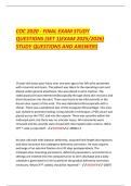 COC 2020 - FINAL EXAM STUDY  QUESTIONS &lpar;SET 1&rpar;EXAM 2025&sol;2026&rpar;  STUDY QUESTIONS AND ANSWERS