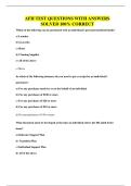 AFH TEST QUESTIONS WITH ANSWERS SOLVED 100&percnt; CORRECT