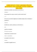 AGRISCIENCE 2 TEST &vert; 2025&sol;2026 UPDATE &vert; QUESTIONS AND ANSWERS &vert; WITH COMPLETE SOLUTION