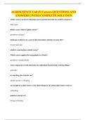 AGRISCIENCE Unit &num;3 Careers-QUESTIONS AND ANSWERS &vert; WITH COMPLETE SOLUTION