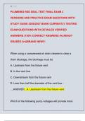 PLUMBING RED SEAL TEST FINAL EXAM 2  VERSIONS AND PRACTICE EXAM QUESTIONS WITH  STUDY GUIDE 2026&sol;2027 BANK CURRENTLY TESTING  EXAM QUESTIONS WITH DETAILED VERIFIED  ANSWERS &lpar;100&percnt; CORRECT ANSWERS &sol;ALREADY  GRADED A&plus;&vert;&vert;BRAND NEW&excl;&excl;&excl; 