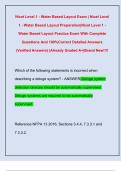 Nicet Level 1 - Water Based Layout Exam &vert; Nicet Level  1 - Water Based Layout Preparation&vert;Nicet Level 1 -  Water Based Layout Practice Exam With Complete  Questions And 100&percnt;Correct Detailed Answers  &lpar;Verified Answers&rpar; &vert;Already Graded A&plus;&vert;Brand New&excl;&excl;&excl;&excl;