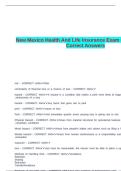 New Mexico Health And Life Insurance Exam Questions And Correct Answers
