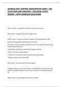 GEORGIA PEST CONTROL REGISTRATION EXAM &vert; 138 QUESTIONS AND ANSWERS &vert; 2025&sol;2026 LATEST UPDATE &vert; WITH COMPLETE SOLUTION&excl;&excl;