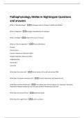 Pathophysiology Midterm Nightingale Questions  and answers 