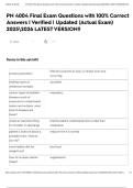 PN 4004 Final Exam Questions with 100&percnt; Correct Answers &vert; Verified &vert; Updated &lpar;Actual Exam&rpar; 20252026 LATEST VERSION&excl;&excl;
