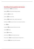 Skin&sol;Wound Care questions and answers 