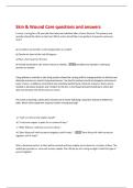 Skin & Wound Care questions and answers 