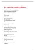 Skin & Wound care questions and answers 
