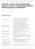 CNSL 503 - Module 1 EXAM &lpar;updated 2025&rpar; Questions & Answers &vert; Latest Already Graded A&plus; UPDATE Actual Exam for 2025-2026