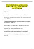 Traffic School Quiz &num;4 &ndash; 2026 &lpar;Elaborated Questions and Answers