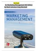 Test Bank For Marketing Management 4th Edition &lpar; Authors&colon; Greg Marshall&comma; Mark Johnston&rpar; &vert; All Chapters 1-14&vert; Latest Edition