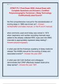 CPSGT Pt&period;1 Final Exam 2026 &vert; Actual Exam with  Complete Questions and Answers &vert; Certified  Polysomnographic Technician &vert; Sleep Technology  Certification&vert;&vert;Latest Exam&excl;&excl;&excl; 