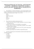 MOLECULAR BIOLOGY OF THE CELL&comma; SIXTH EDITION CHAPTER 11 MEMBRANE TRANSPORT OF SMALL  MOLECULES AND THE ELECTRICAL PROPERTIES OF  MEMBRANES