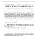 MOLECULAR BIOLOGY OF THE CELL&comma; SIXTH EDITION Chapter 13 INTRACELLULAR MEMBRANE TRAFFIC