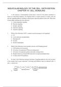 MOLECULAR BIOLOGY OF THE CELL&comma; SIXTH EDITION CHAPTER 15&colon; CELL SIGNALING