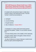 NUR 2459 Rasmussen Mental Health Exam 2 2026 &vert;  Actual Exam &vert; Rasmussen University &vert; Psychiatric Mental Health Nursing Assessment&vert;&vert;Latest Exam&excl;&excl;&excl;