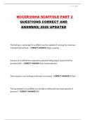 NCCER&sol;OSHA SCAFFOLD PART 2 QUESTIONS CORRECT AND ANSWERS&vert; 2026 UPDATED