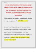 MN 580 PEDIATRICS EXAM TEST BANK 2026&sol;2027  NEWEST ACTUAL EXAM COMPLETE 200 QUESTIONS  AND 100&percnt;CORRECT DETAILED ANSWERS WITH  RATIONALES &lpar;VERIFIED ANSWERS&rpar; &vert;ALREADY  GRADED A&plus;&vert;&vert;