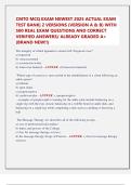 CMTO MCQ EXAM NEWEST 2025 ACTUAL EXAM  TEST BANK&vert; 2 VERSIONS &lpar;VERSION A & B&rpar; WITH  500 REAL EXAM QUESTIONS AND CORRECT  VERIFIED ANSWERS&sol; ALREADY GRADED A&plus;  &lpar;BRAND NEW&excl;&excl;&rpar; 