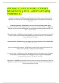 SECOND CLASS BOILER LICENSES MINNESOTA &vert;&vert; 2025 LATEST UPDATE&vert;&vert; VERIFIED A&plus;