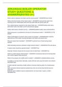 ARKANSAS BOILER OPERATOR STUDY QUESTIONS & ANSWERS&lpar;RATED A&plus;&rpar;