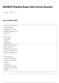 BONENT Practice Exam with Correct Answers