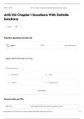 AHS 102 Chapter 1 Questions With Definite Solutions
