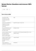 Bonent Review Questions and Answers 100&percnt; Solved