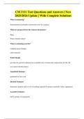 CM 3111 Test Questions and Answers &vert; New 2025&sol;2026 Update &vert; With Complete Solutions