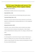 CM 3111 exam 3-Questions and Answers &vert; New 2025&sol;2026 Update &vert; With Complete Solutions