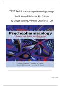 Test Bank for Psychopharmacology&colon; Drugs&comma; the Brain&comma; and Behavior &lpar;4th Edition&rpar; &vert; Complete Exam Questions & Answers &vert; Hart & Ksir