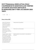 NCCT Phlebotomy &lpar;2025&rpar; ACTUAL EXAM COMPREHENSIVE QUESTIONS AND VERIFIED ACCURATE SOLUTION &lpar;DETAILED & ELABORATED&rpar; &vert;GET IT 100&percnt; ACCURATE&excl;&excl; 2025 TEST&excl;&excl;